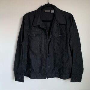 Relativity Black Linen Jacket